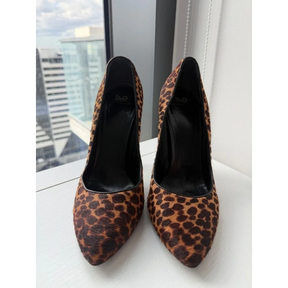 Dolce & Gabbana Leopard Pony Hair‎ Pumps Size EU 39 / US 8.5 - Picture 2 of 12